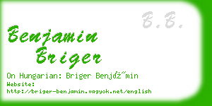 benjamin briger business card